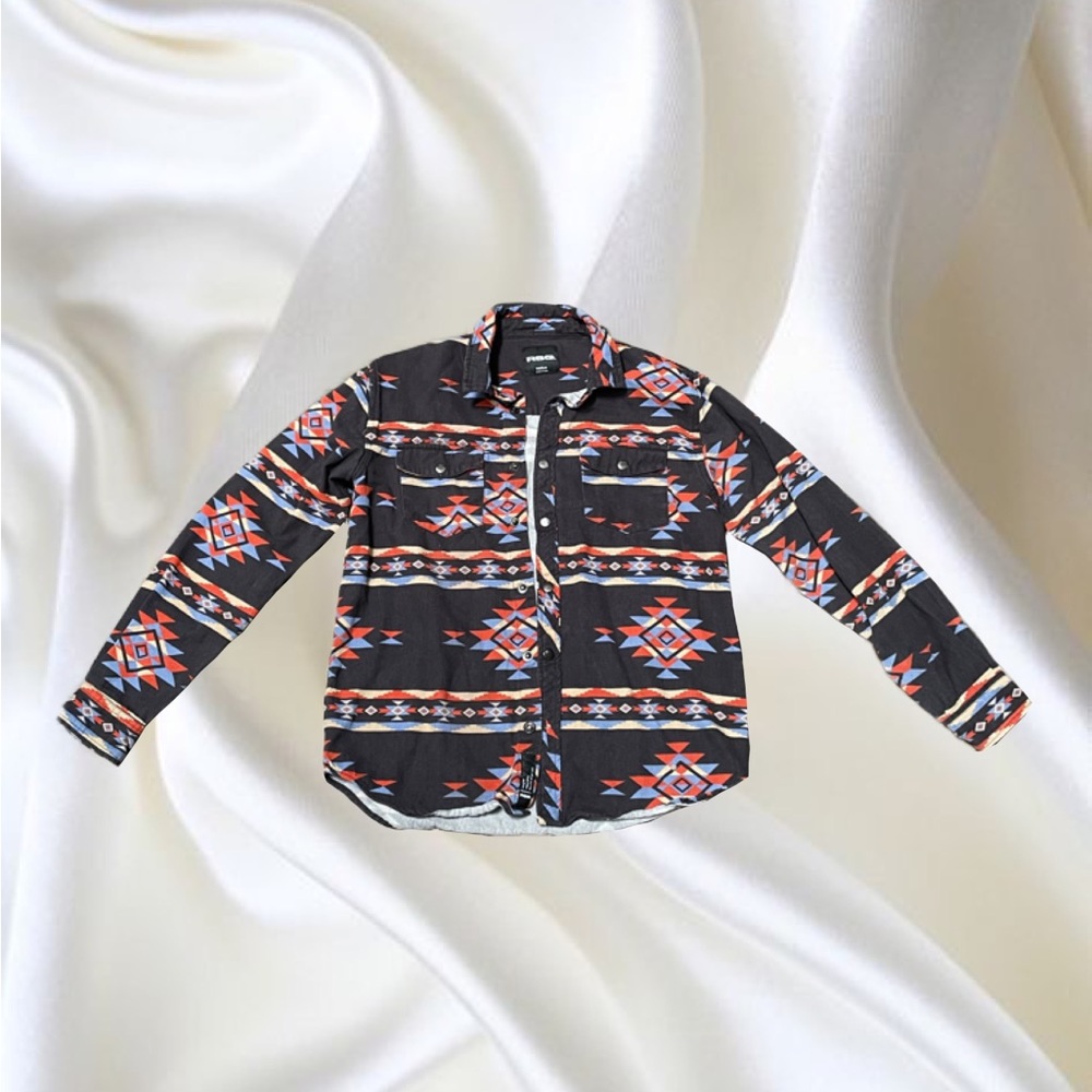 RSQ tribal print flannel button up